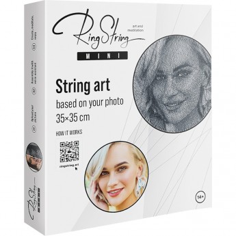 Картина из нитей по твоей фотографии RINGSTRING MINI, 35х35 см